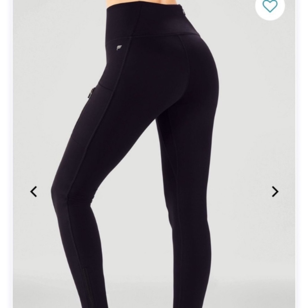 Fabletics black high waisted leggings like new!